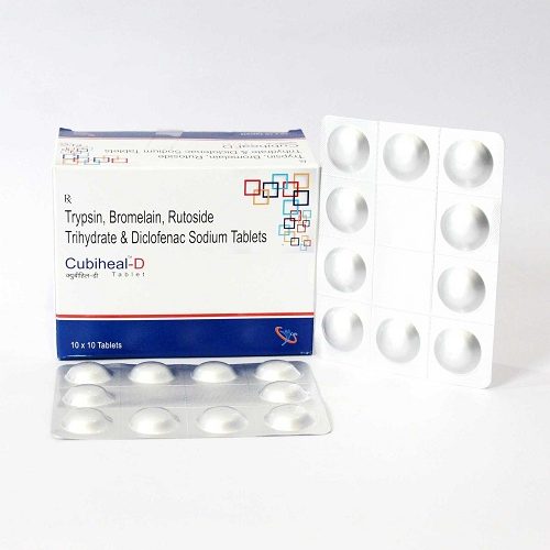 Trypsin, Bromelain, Rutoside Trihydrate and Diclofenac Sodium Tablets