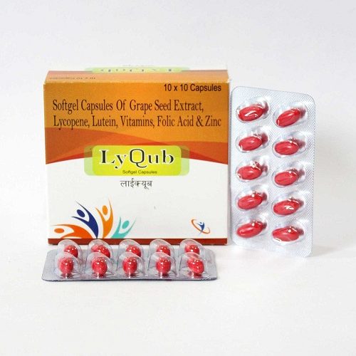 Grape Seed Extract, Lycopene, Lutein, Vitamins, Folic Acid And Zinc Softgel Capsules