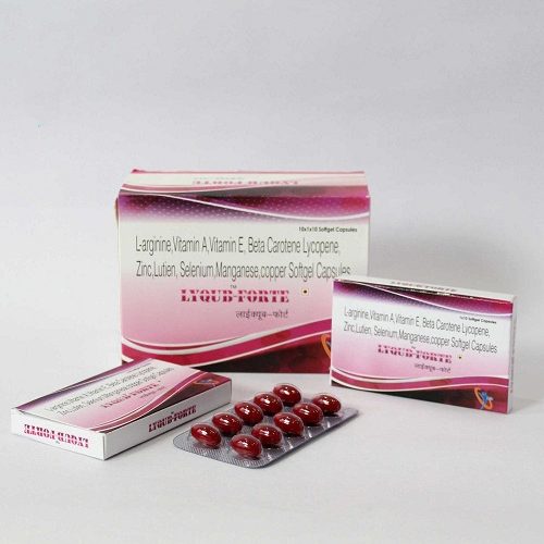 L-Arginine, Vitamin A, Vitamin E, Beta Carotene, Lycopene, Zinc, Selenium, Manganese and Copper Softgel Capsules