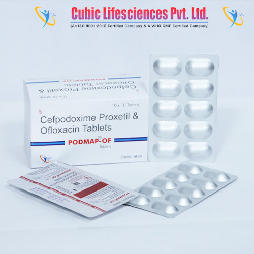 Cefpodoxime Proxetil 200 mg and Ofloxacin 200 mg Tablets