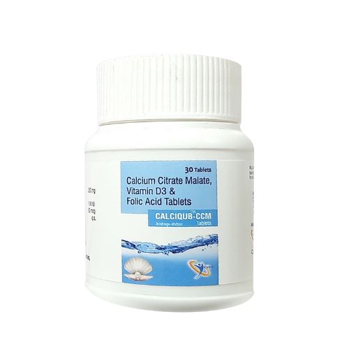 Calcium Citrate Malate, Vitamin D3, and Folic Acid Tablets - Calciqub - CCM