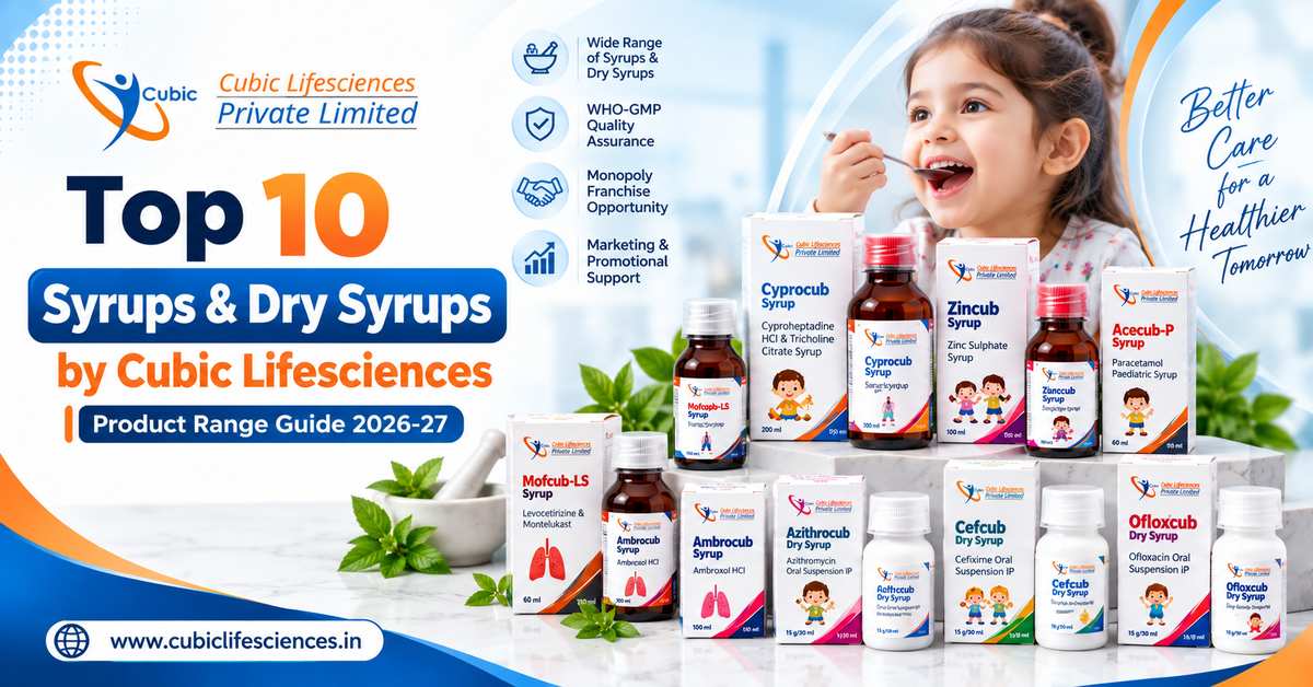 Top 10 Syrups & Dry Syrups by Cubic Lifesciences